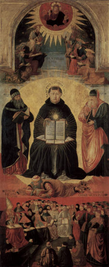 Triunfo de Santo Tomás de Aquino sobre Averroes, Detalle 