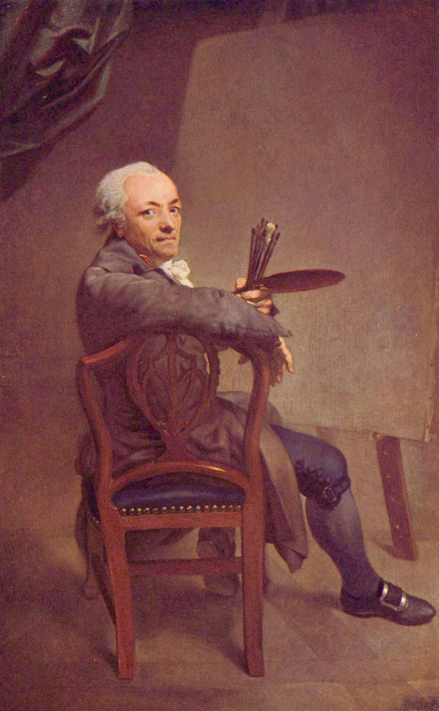 Self-Portrait with the Green Umbrella.