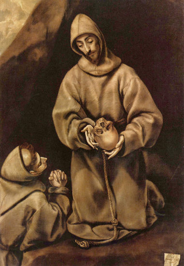 Saint Francis and Brother Leo, Meditating on Death 