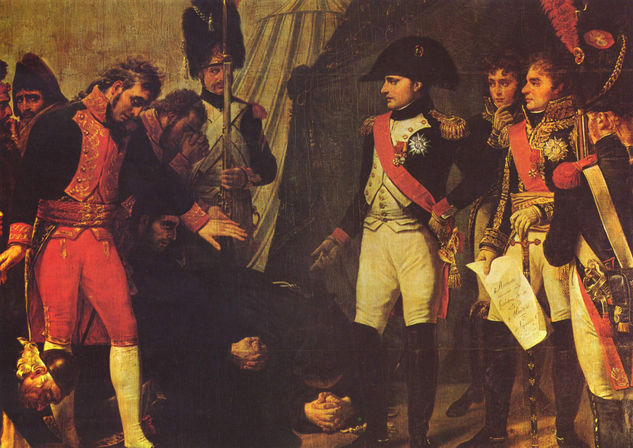 Napoleón en el campo de batalla de Prusia-Eylau 