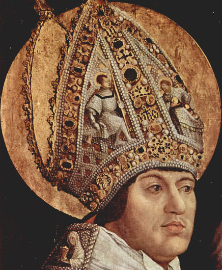 Reception of Saint Erasmus by Saint Maurice, Detail 