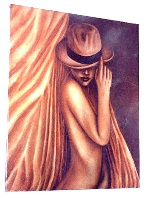 SOMBRERO Óleo Lienzo Desnudos