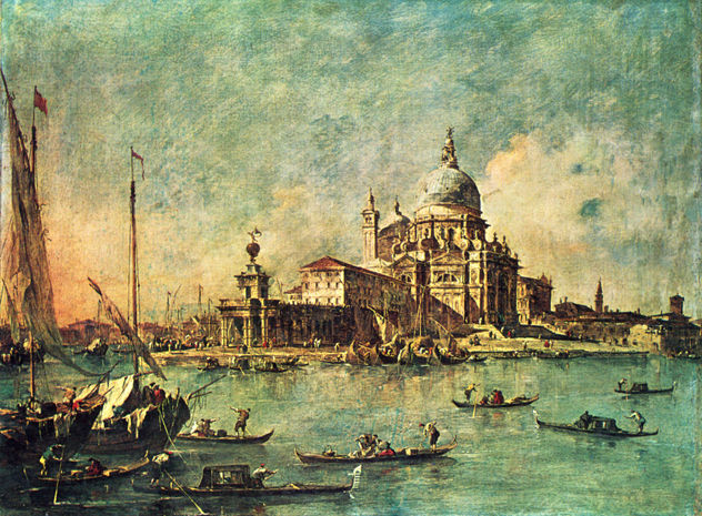 View from the Punta della Dogana towards the Chiesa della Salute, detail