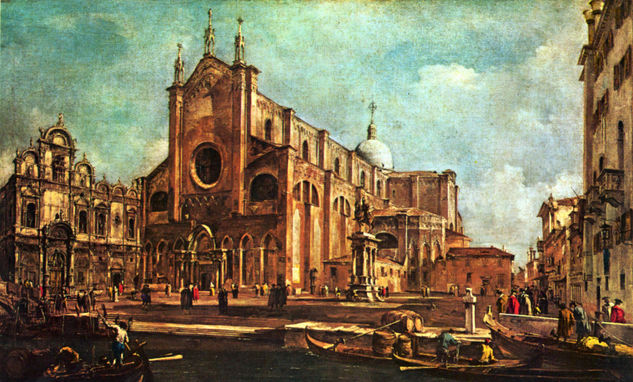 The Grand Canal in San Geremia, seen from a gondola mooring. 