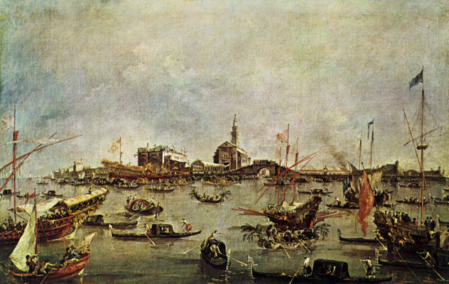 Serie de pinturas "Le Solennità Dogali", escena
