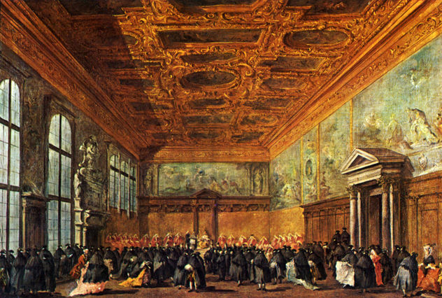 Serie de pinturas "Le Solennità Dogali", escena
