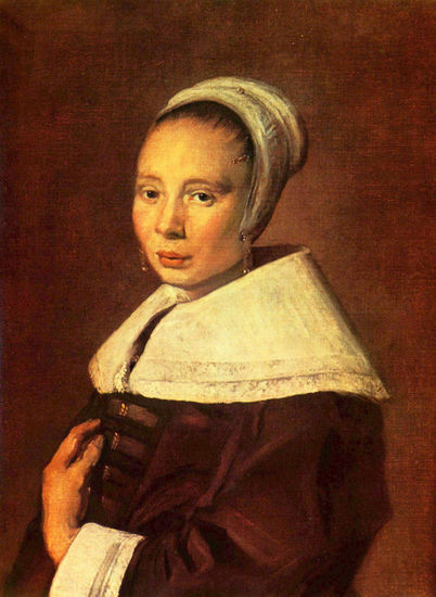 Portrait of a Woman Sitting with White Gloves in Her Right Hand. 