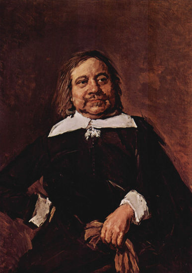 Portrait of a Man Sitting with a Branch in His Right Hand. 