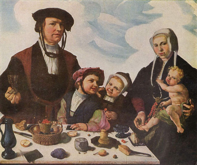 Porträt einer Familie, Detail