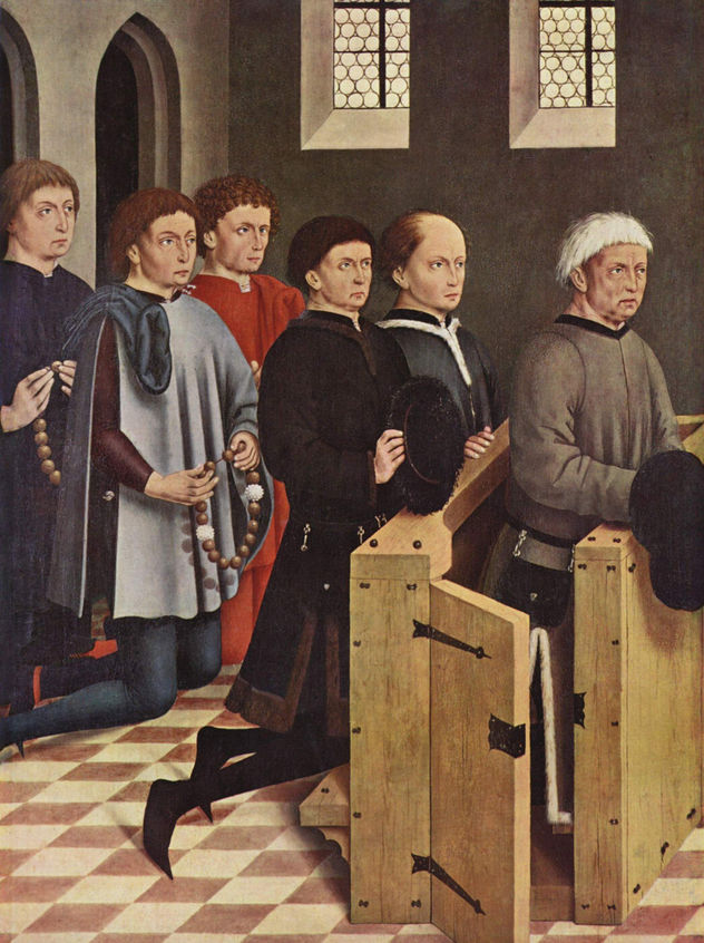 Retablo del altar mayor de San Jorge en Nördlingen, ala derecha exterior, escena