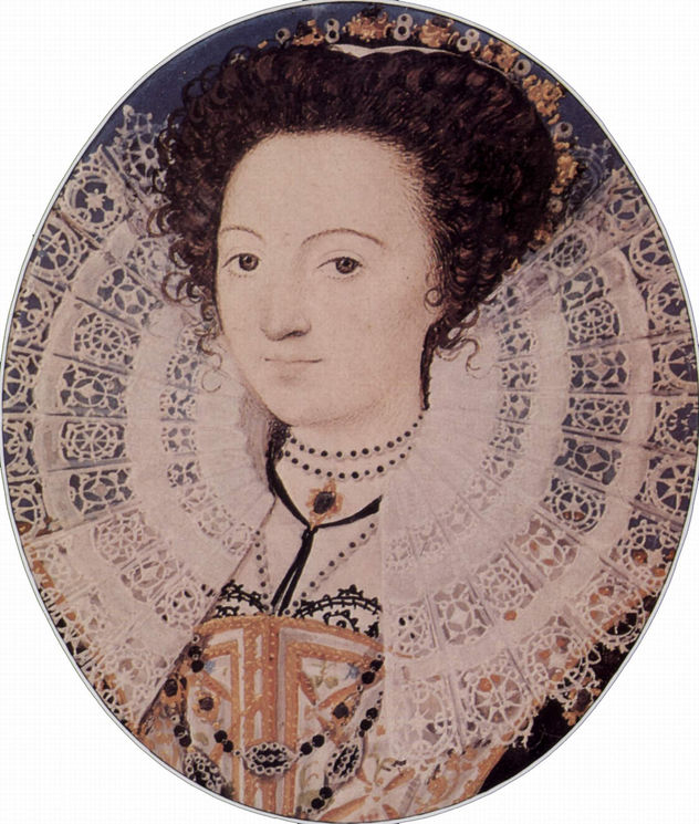 Porträt einer unbekannten Dame, Oval, Detail