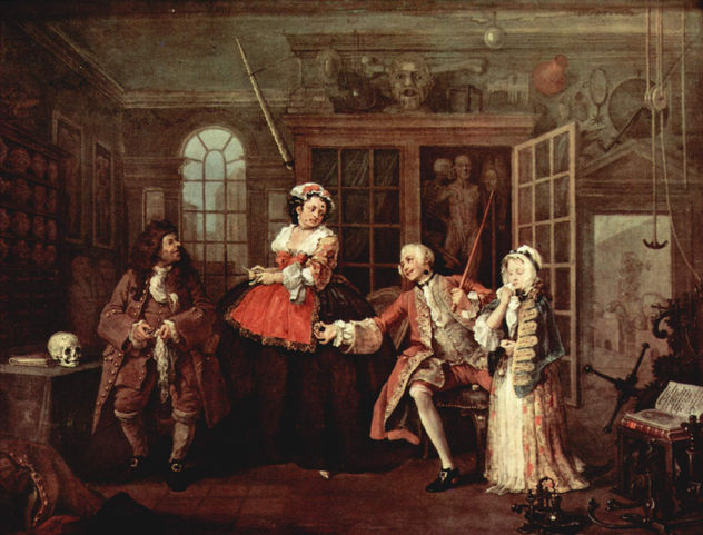 Cycle of paintings "Marriage a la Moda", scene