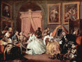 Cycle of paintings "Marriage a la moda", scene