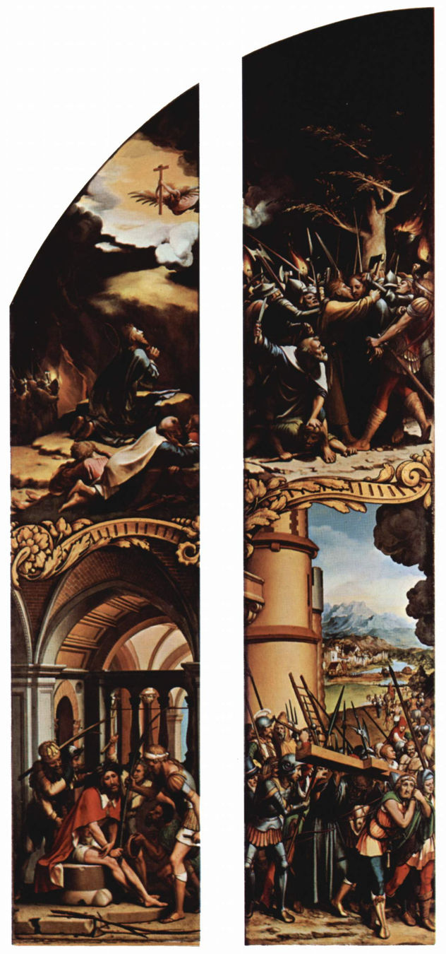 Altar de las pasiones, panel exterior izquierdo, escena superior