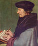 Retrato de Erasmo de Róterdam en el escritorio
