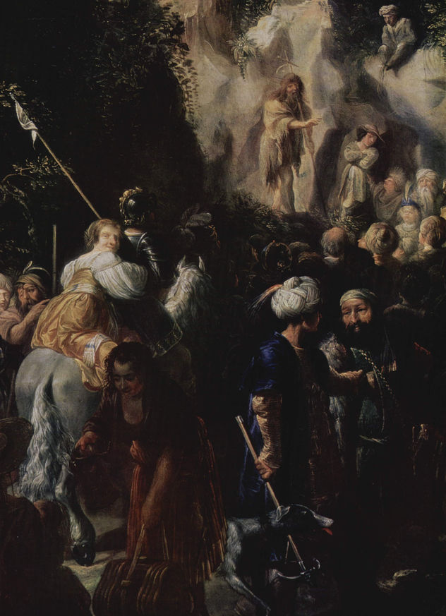 Predicación de Juan el Bautista, detalle