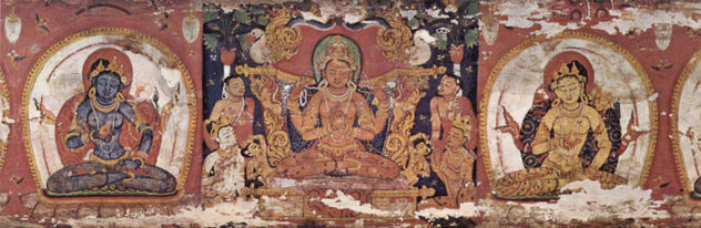 Prajnâpâramitâ-Manuskript (»Vollendung der Weisheit«), escena