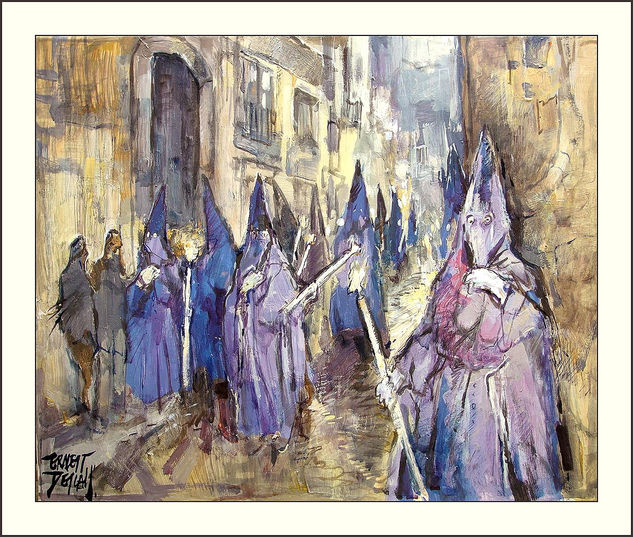 PROCESION DE SEMANA SANTA Oil Canvas Landscaping