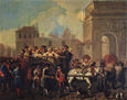 Transporte de las chicas de la alegría a la comisaría.