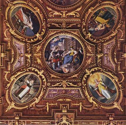 Ceiling of the...