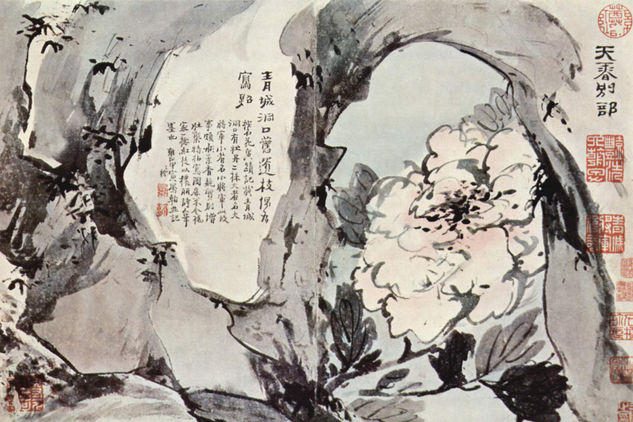 Peonies and Rocks 
