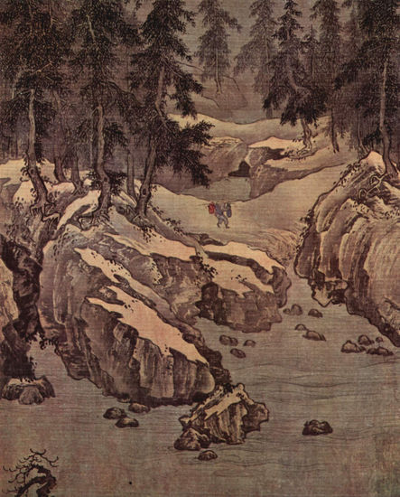 Clarification after the snowfall on the river 