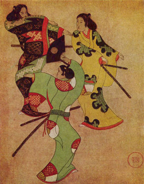 Three Samurai Dancing