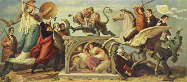 Entwürfe para frescos en la Nueva Pinacoteca, escena
