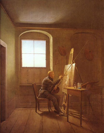 Caspar David Friedrich in his studio 