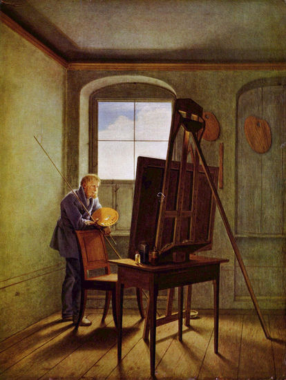 Caspar David Friedrich in his studio 