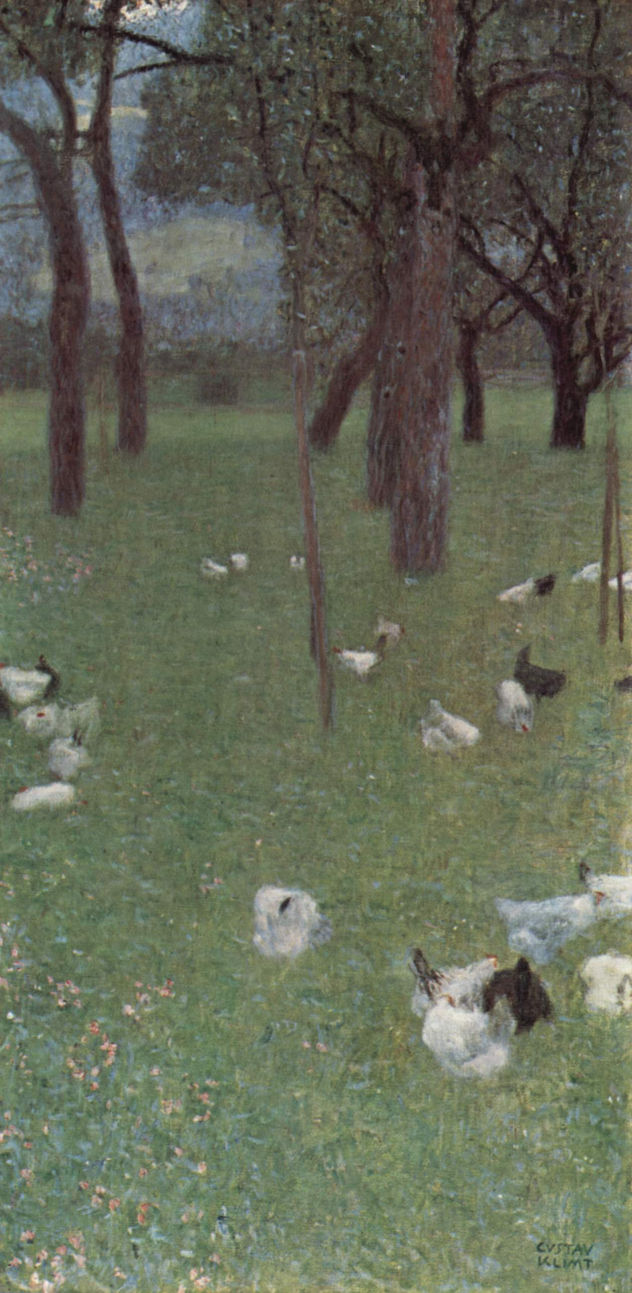 Jardín con gallinas en St. Agatha