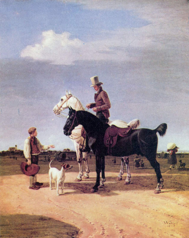 Reiter con dos caballos