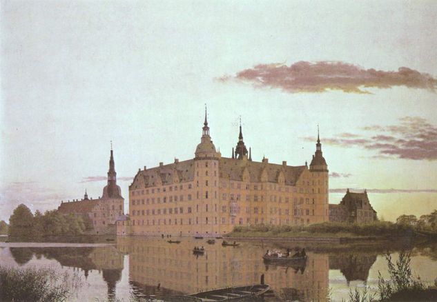 Schloß Frederiksborg im Abendlicht 