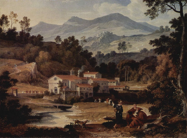 El monasterio de San Francesco en la montaña Sabina cerca de Roma