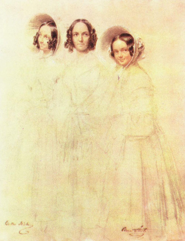 Retrato de la señora Crelinger con sus hijas Bertha y Clara