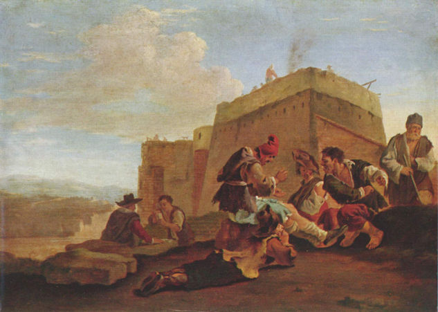 Landscape with Morra Players 