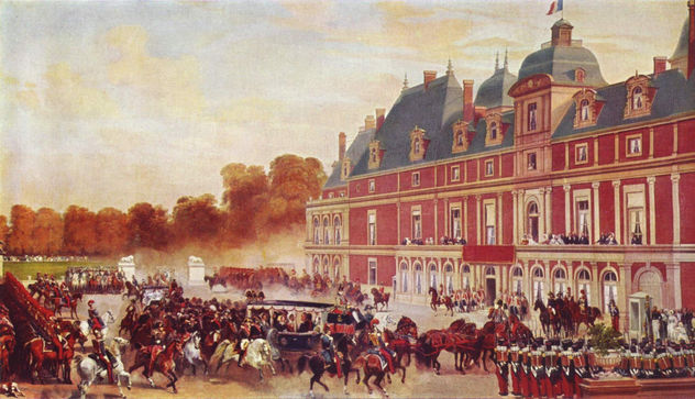 Llegada de la reina Victoria al castillo de Eu