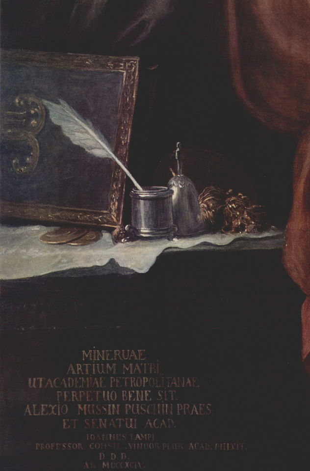 Portrait of Count Alexei Mussin-Pushkin, Detail