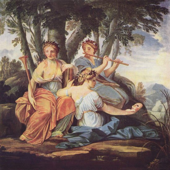 The Muses Clio, Euterpe, and Thalia 