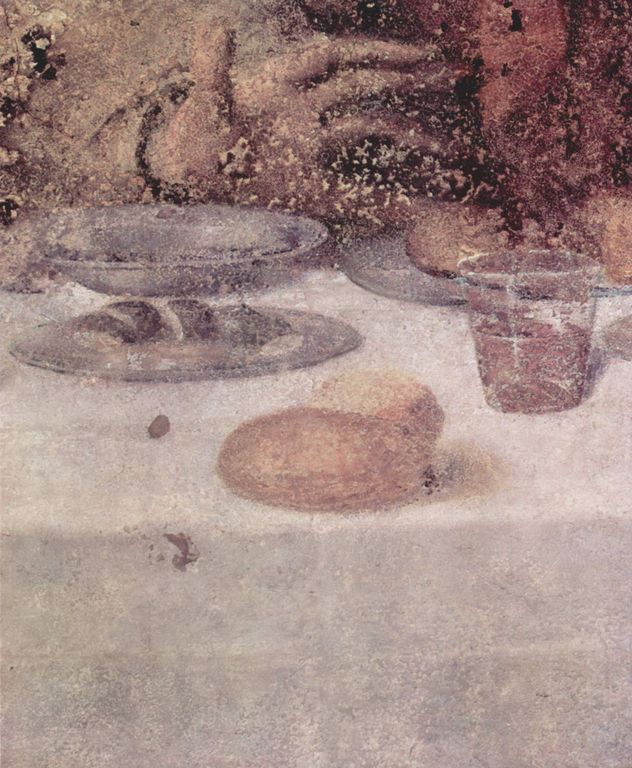 La última cena, detalle