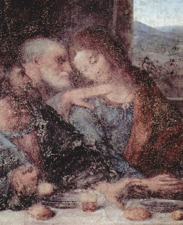 La última cena, detalle