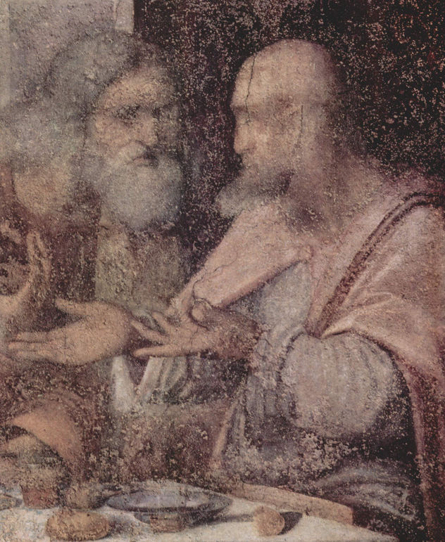 La última cena, detalle