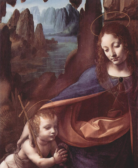 Virgin of the Rocks, detail 