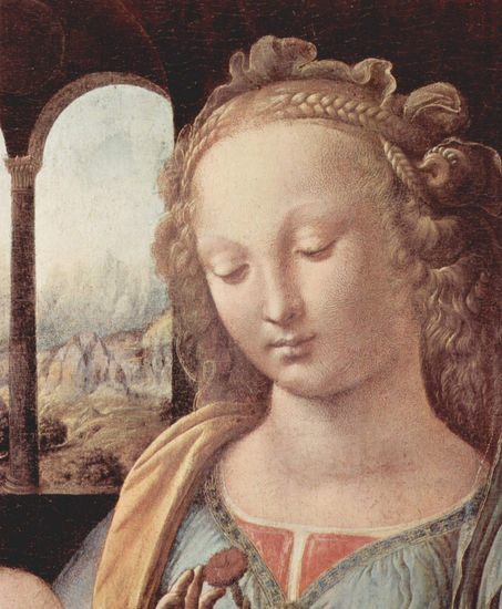 Madonna of the Carnation, detail 