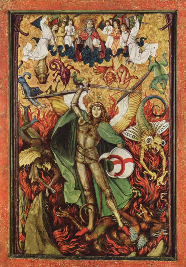 The Fall of Hell, the Archangel Michael in Combat with Lucifer