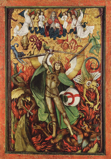 The Fall of Hell, the Archangel Michael in Combat with Lucifer 