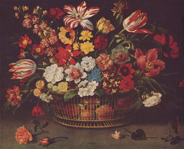 Basket with Flowers 