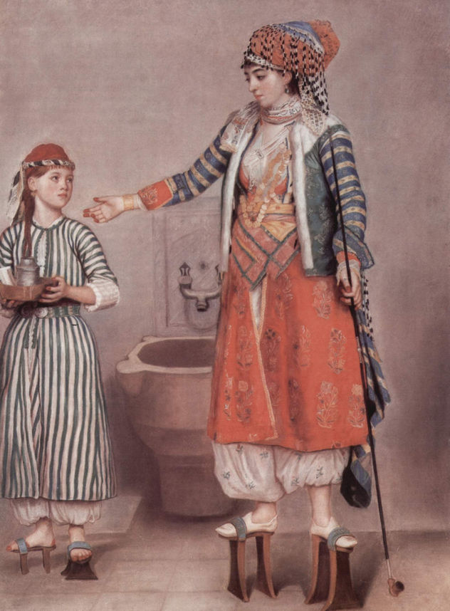 Dama turca con sirvienta