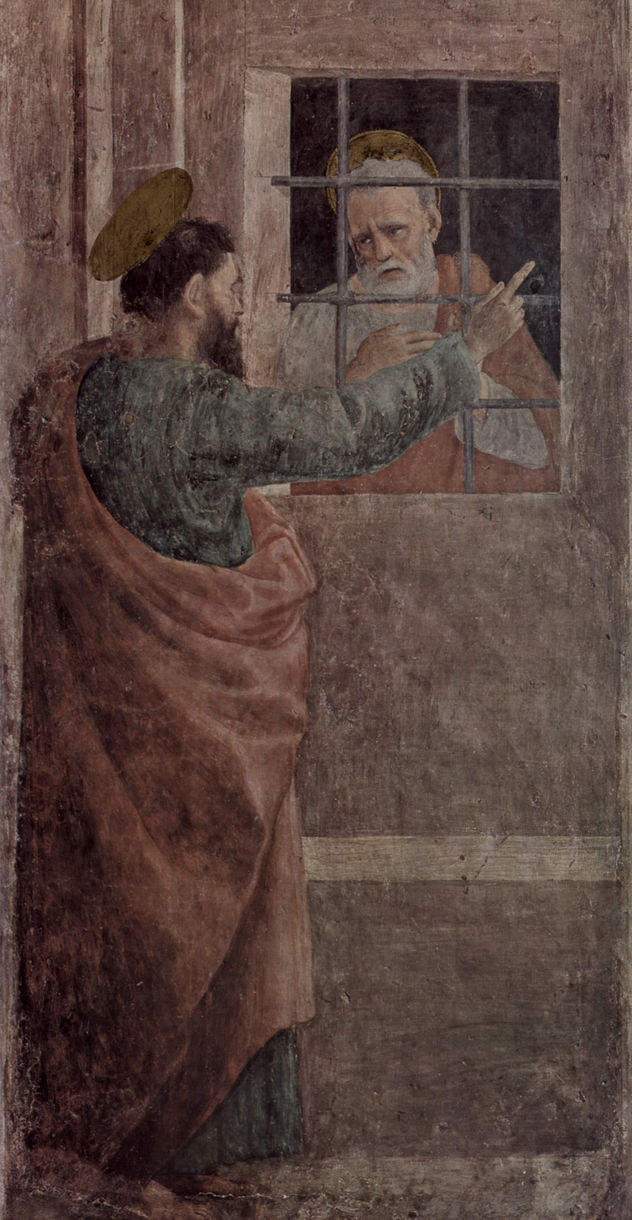 Ciclo de frescos en la Capilla de Brancacci en Santa Maria del Carmine en Florencia, escena