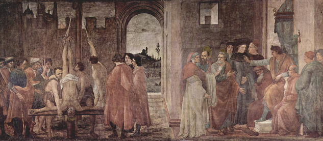 Cycle of frescoes in the Brancacci Chapel in Santa Maria del Carmine in Florence, scene 